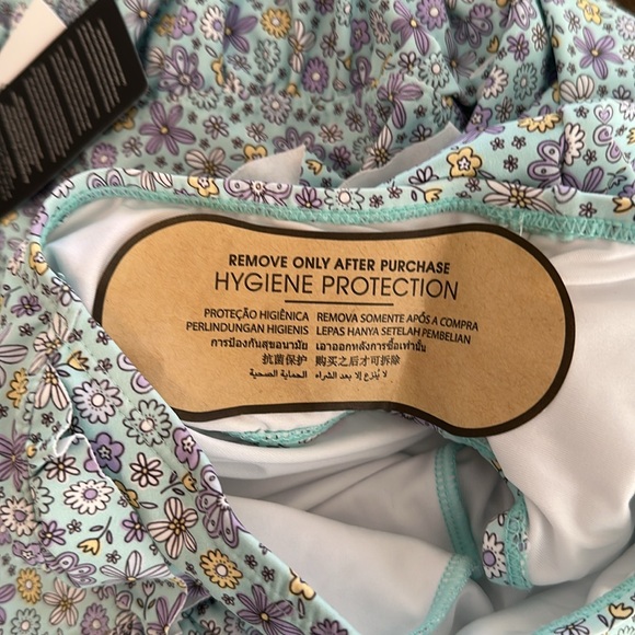 Cotton On Kids Floral Ruffle Long Sleeve Swimsuit - Picture 6 of 9